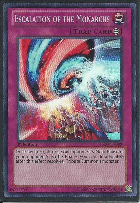 Details about   PRIO-EN089 Yu-Gi-Oh Super Rare 1ST ED YuGiOh Escalation of the Monarchs 
