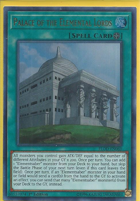 - Ultra Rare Palace of the Elemental Lords 1st Edition FLOD-EN060 