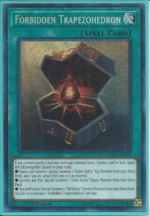 Mint Forbidden Trapezohedron Secret Rare Near Mint Condition Yugioh Card