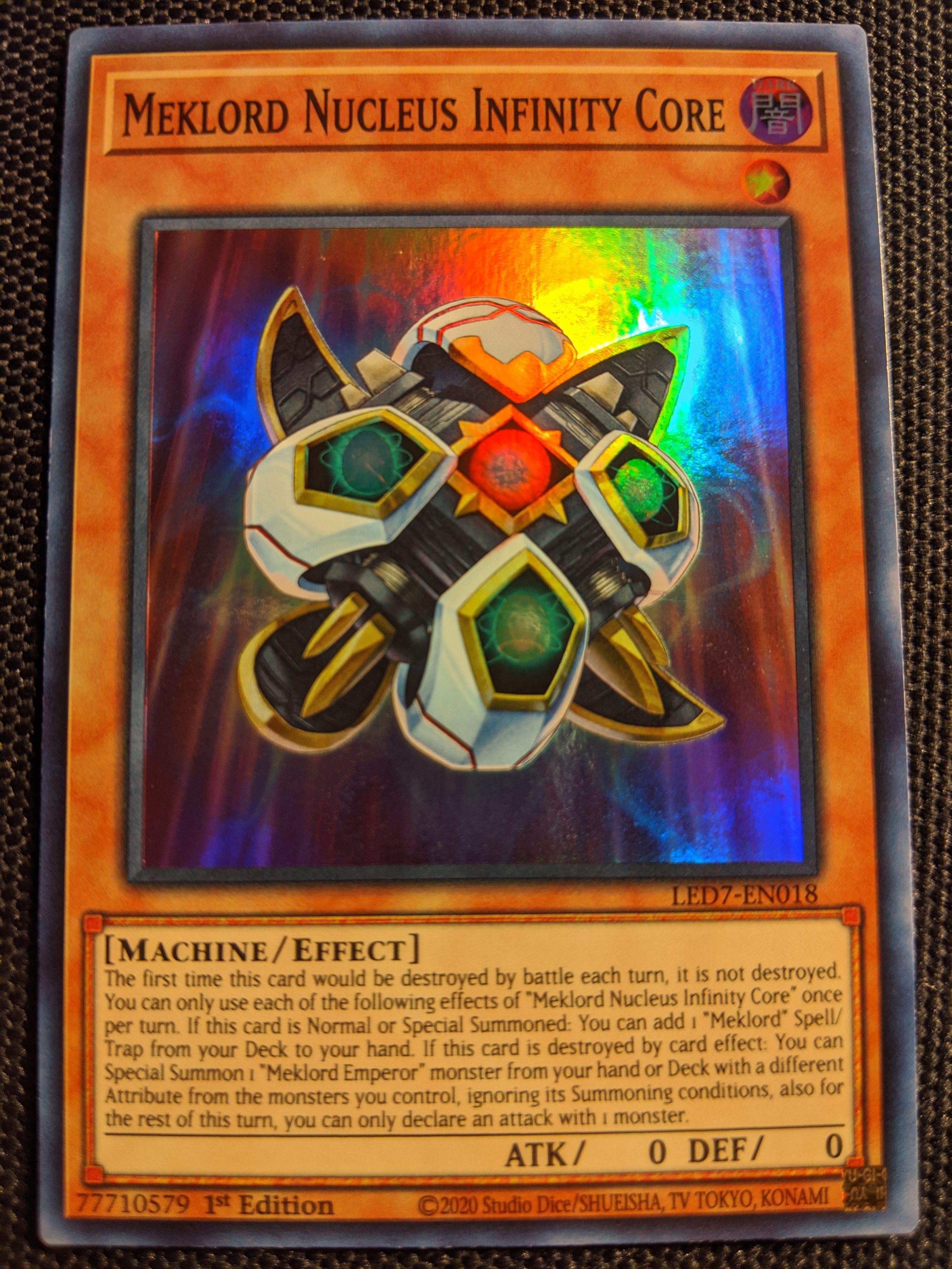 Meklord Nucleus Infinity Core LED7-EN018 Super Rare Yu-Gi-Oh Card 1st Edition 