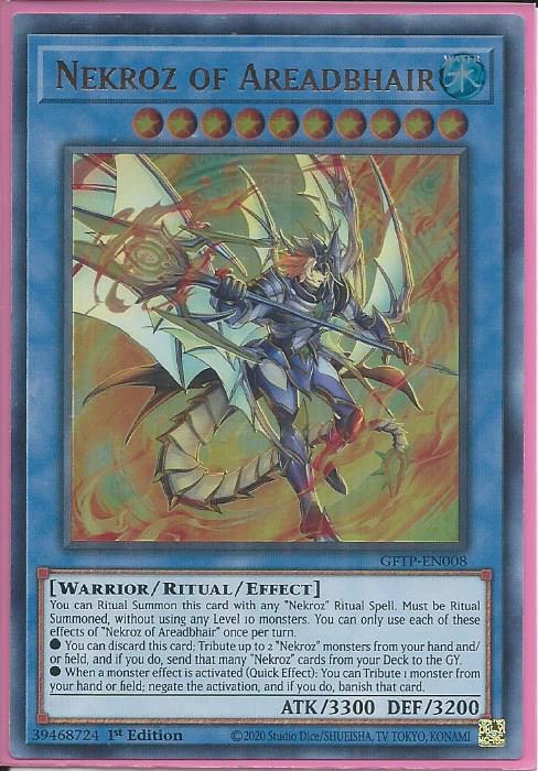 NM Details about   Yu-Gi-Oh Ultra Rare Nekroz Of Areadbhair 1st Edition GFTP-EN008
